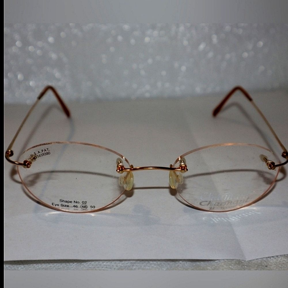 Charmant Vintage Rimless Frames Glasses titanium